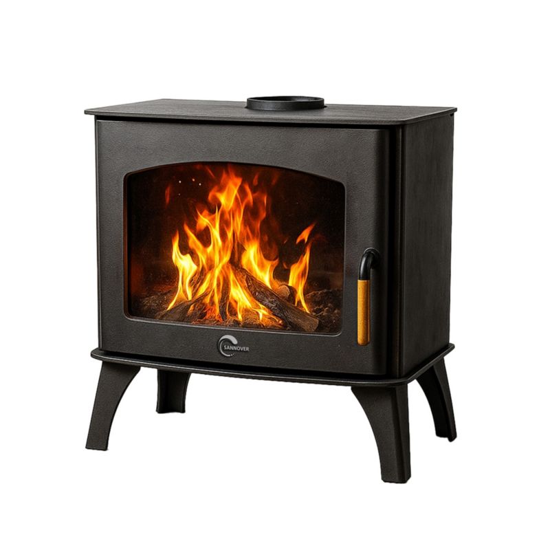 Brændeovn Dita 13,1 kW 74x43 cm Sort