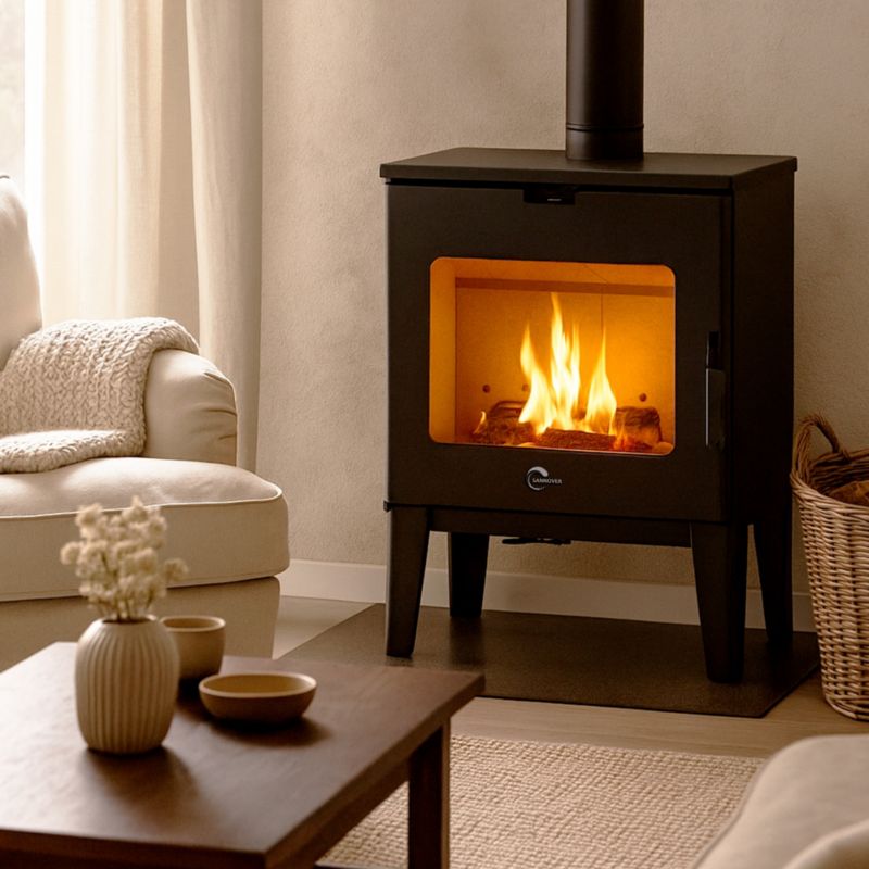 Brændeovn Dita 7,6 kW 52x41x76 cm Sort