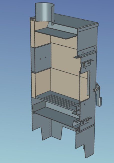 Stålkaminovn Ferretti 7,5 kW 1 stk.
