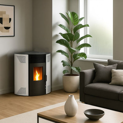 Pilleovn Hjørne Iseos 12,2 kW
