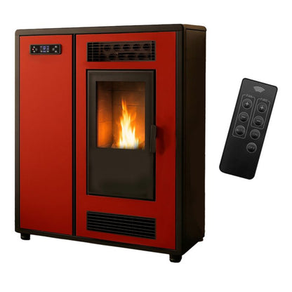 Pilleovn Astral Slim 12,2 kW Bordeaux