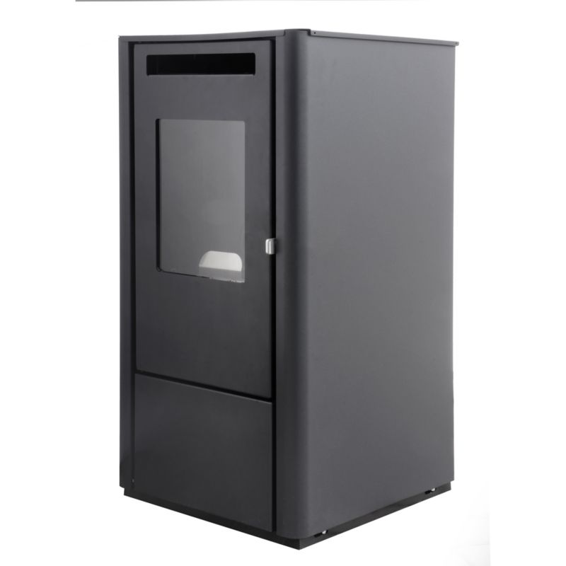 Ferretti Milano Pilleovn 9.5 kW Sort Italiensk Elegant Automatisk Varmeløsning