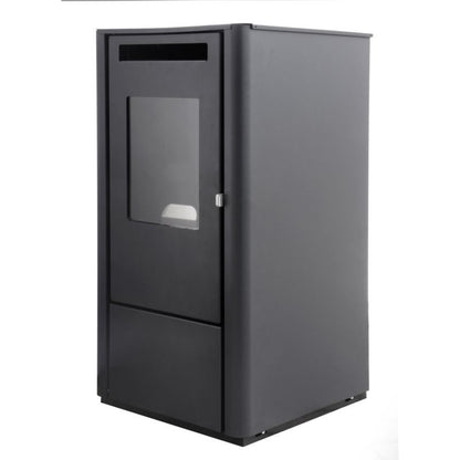 Ferretti Milano Pilleovn 9.5 kW Sort Italiensk Elegant Automatisk Varmeløsning