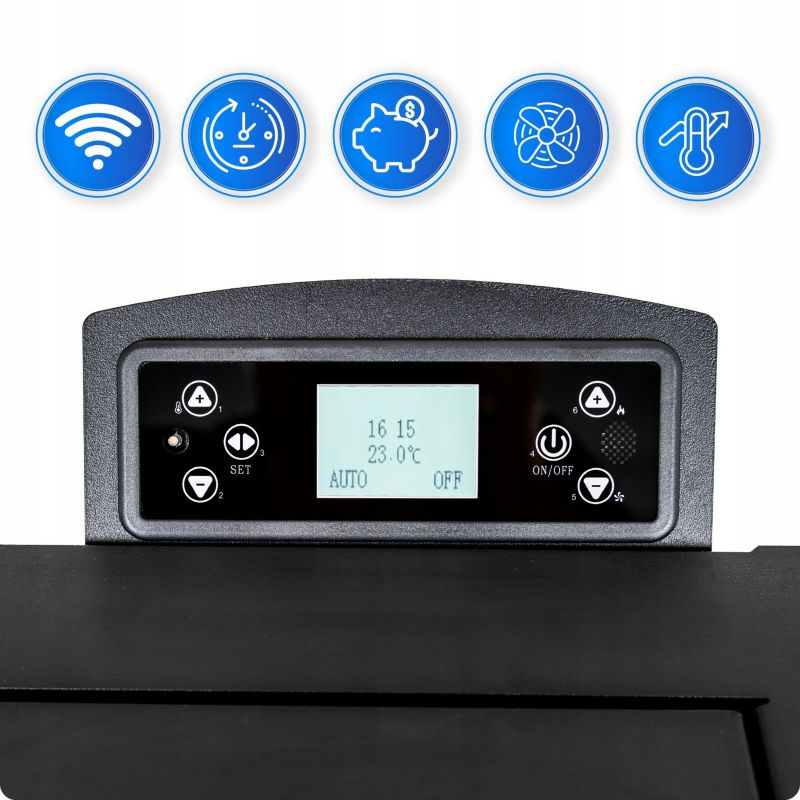 Pilleovn 10 kW med Wi-Fi Rød | 5906765561334