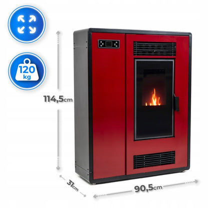 Pilleovn ARIA-RED 12 kW Rød med Wi-Fi | ARIA-RED