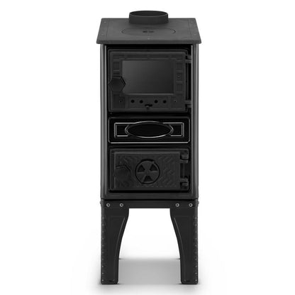 Brændeovn SI-304G MINI 9,2 kW 32x43 cm Sort Støbejern