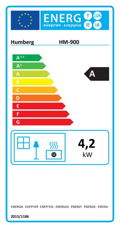 Humberg bærbar sammenklappelig gasvarmer til flaske 4200W 1 stk.