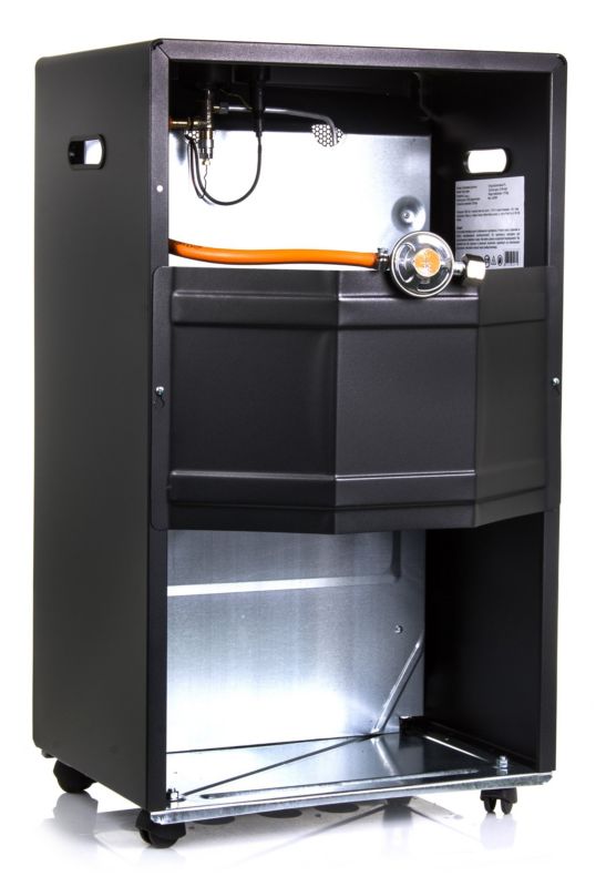 FERRETTI 4200W Katalytisk Gasvarmer med Blå Flamme, Effektiv Sort Model