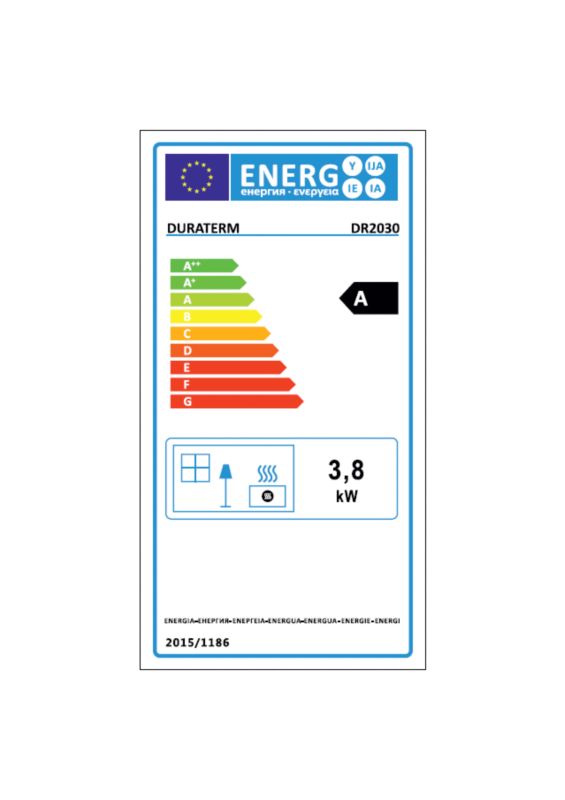 Duraterm bærbar gasvarmer til flaske 3,8 kW BlueFlame 1 stk.