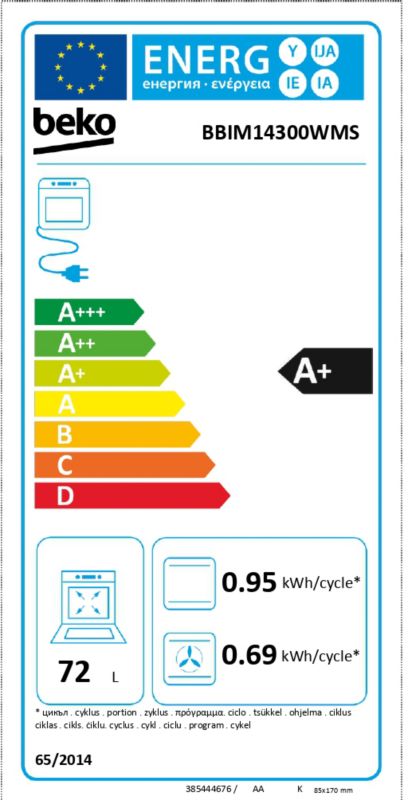 Beko BBIM14300WMS indbygningsovn i hvid