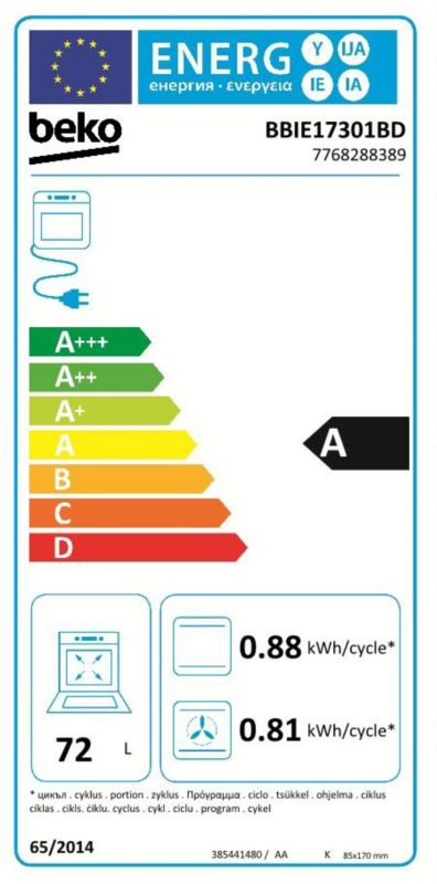 Multifunktionel indbygningsovn Beko BBIE17301BD mat-sort