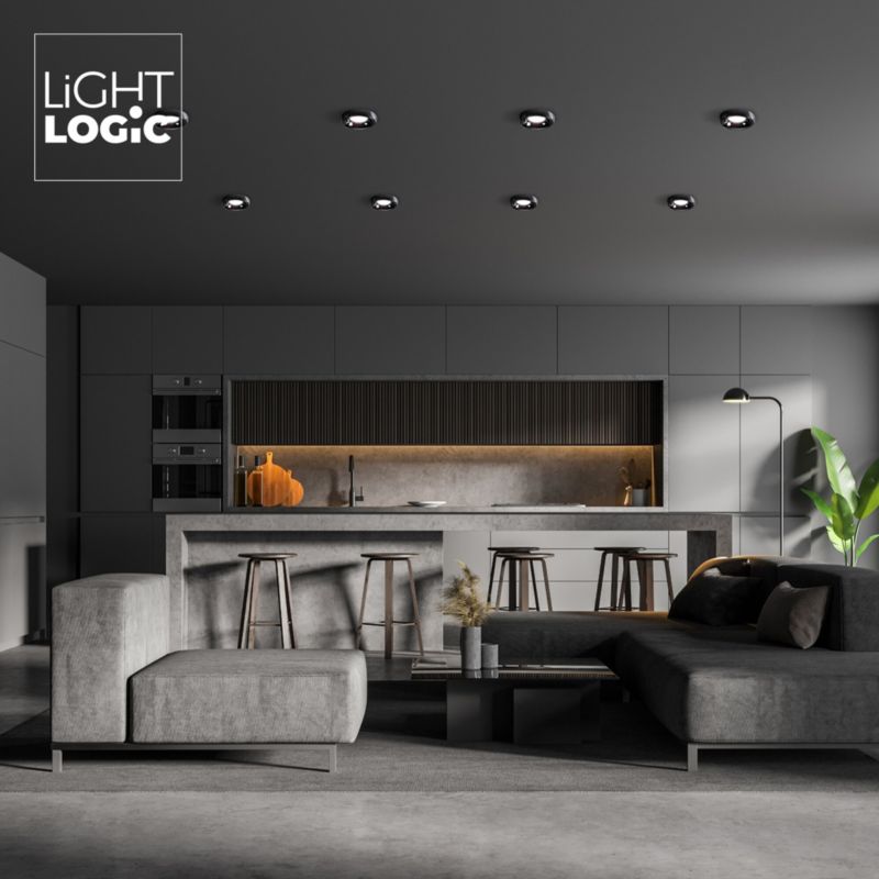 LightLogic LL BAKU DSO-A/A indbygningsspot ring sort 1 stk.