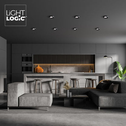 LightLogic LL BAKU DSO-A/A indbygningsspot ring sort 1 stk.