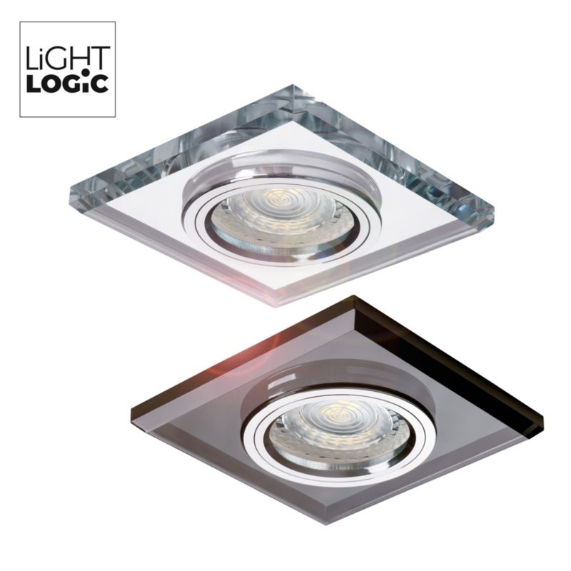 LightLogic LL BILA DSL-B 30560 sort glas loftspot-ring, 1 stk.