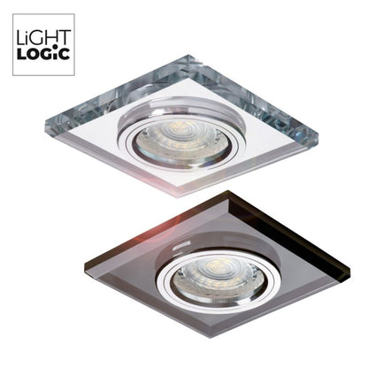 LightLogic LL BILA DSL-B 30560 sort glas loftspot-ring, 1 stk.