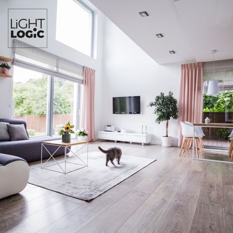 LightLogic LL BILA DSL-B 30560 sort glas loftspot-ring, 1 stk.