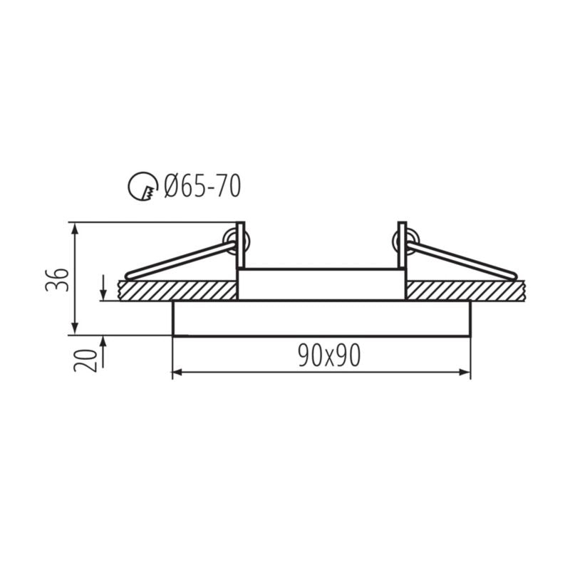 LightLogic LL BILA DSL-SR 30561 sølvfarvet glas spotring til loftmontering, 1 stk.