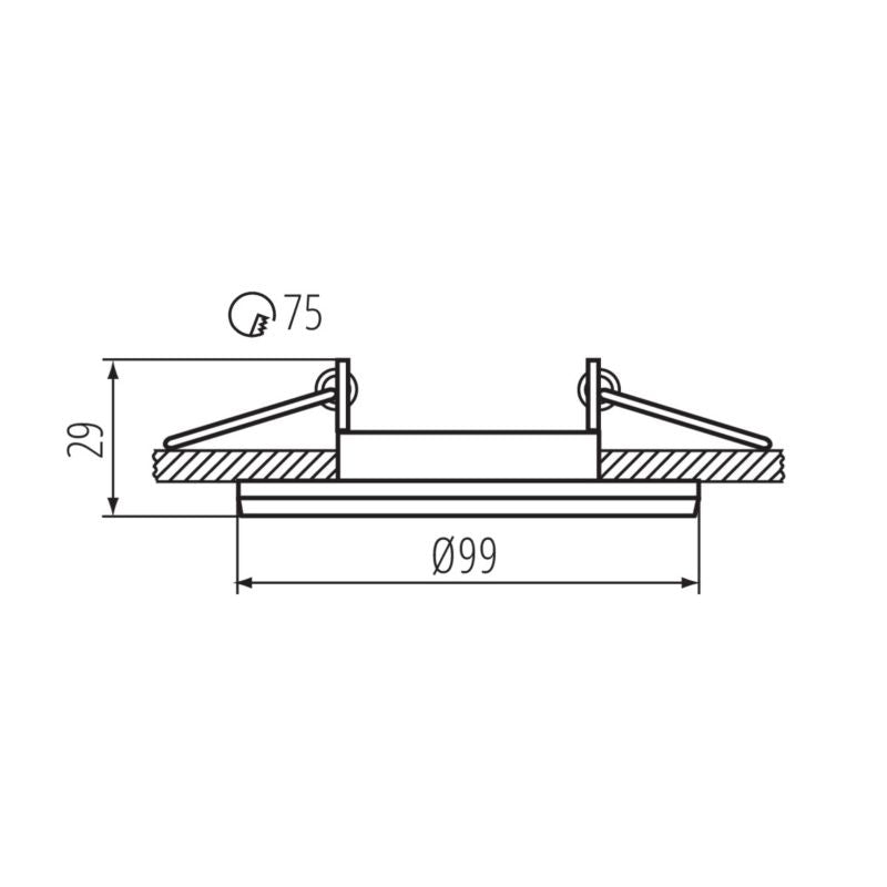 LightLogic LL CILI DTO-B 30540 sort indbygningsspot med halogenpære, 1 stk.