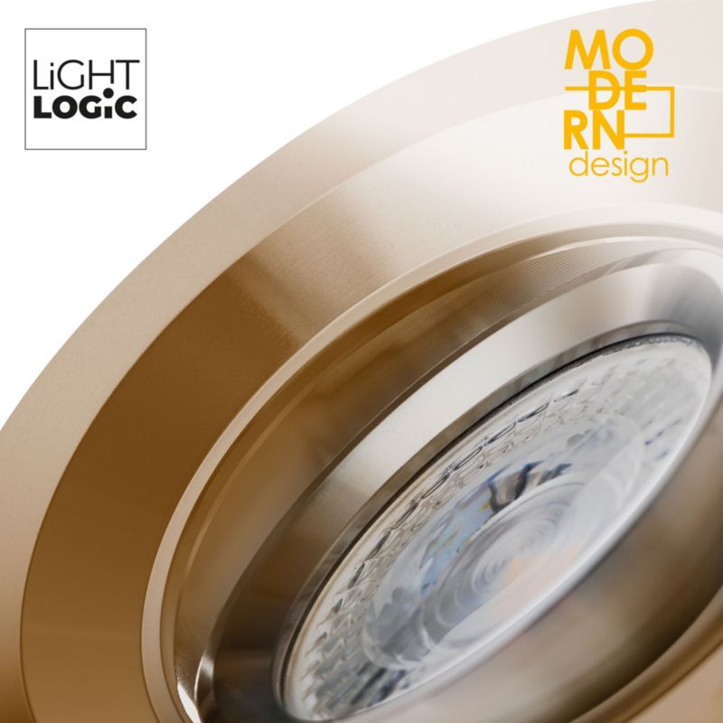 LightLogic LL CILI DTO-G 30541 guldfarvet indbygningsspot til loft - 1 stk.