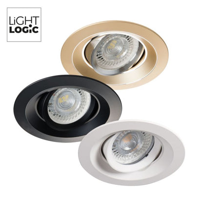LightLogic LL CILI DTO-G 30541 guldfarvet indbygningsspot til loft - 1 stk.