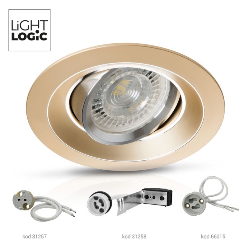 LightLogic LL CILI DTO-G 30541 guldfarvet indbygningsspot til loft - 1 stk.