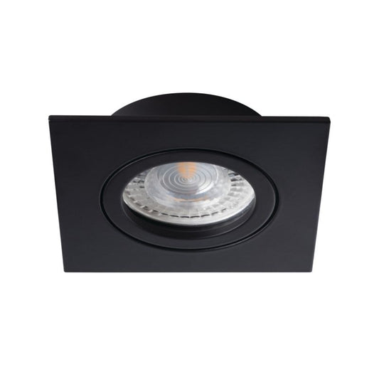 LightLogic LL COSS DTL-B 30543 spotringslampe, loft, justerbar, kvadratisk, mat-sort, 1 stk.