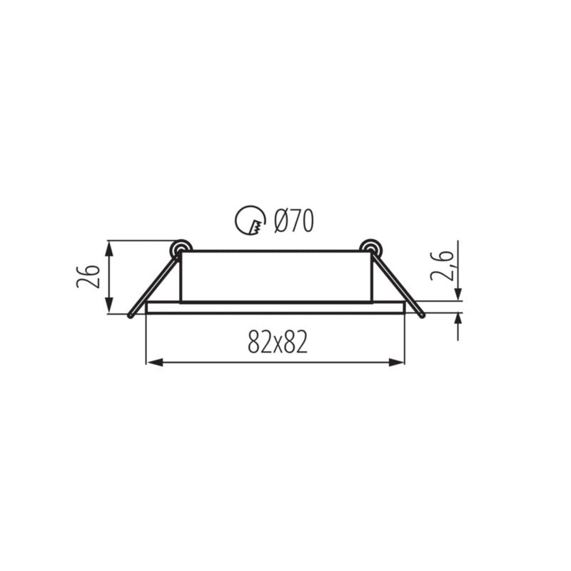 LightLogic LL COSS DTL-B 30543 spotringslampe, loft, justerbar, kvadratisk, mat-sort, 1 stk.