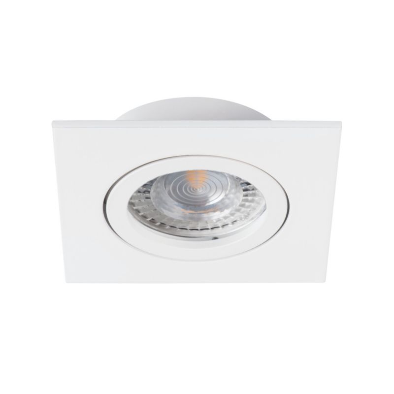 LightLogic LL COSS DTL-W punktloftspot med justerbar firkantet ring, hvid, 1 stk.
