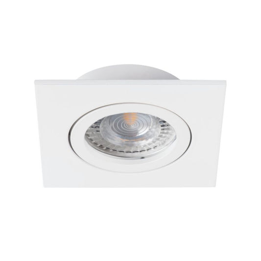 LightLogic LL COSS DTL-W punktloftspot med justerbar firkantet ring, hvid, 1 stk.