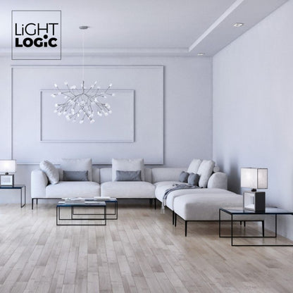 LightLogic LL COSS DTL-W punktloftspot med justerbar firkantet ring, hvid, 1 stk.