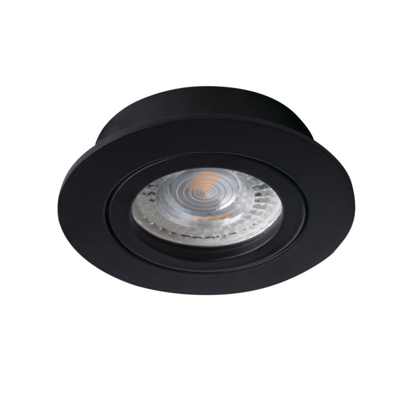 LightLogic LL COSS DTO-B 30545 spotringslampe, rund, sort, 1 stk.