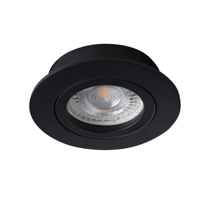 LightLogic LL COSS DTO-B 30545 spotringslampe, rund, sort, 1 stk.