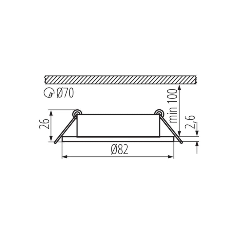 LightLogic LL COSS DTO-B 30545 spotringslampe, rund, sort, 1 stk.
