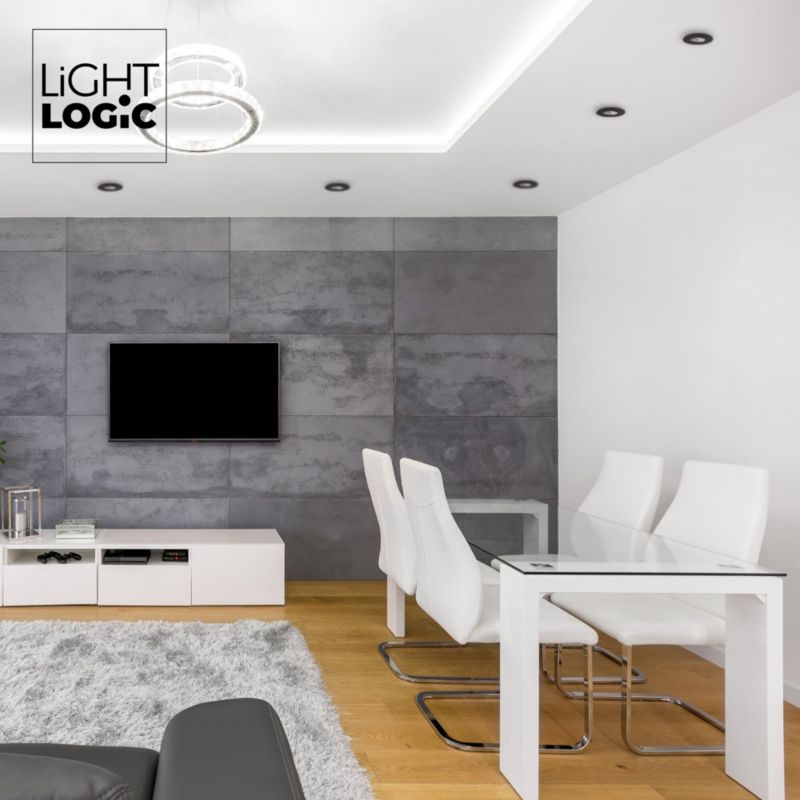 LightLogic LL COSS DTO-B 30545 spotringslampe, rund, sort, 1 stk.