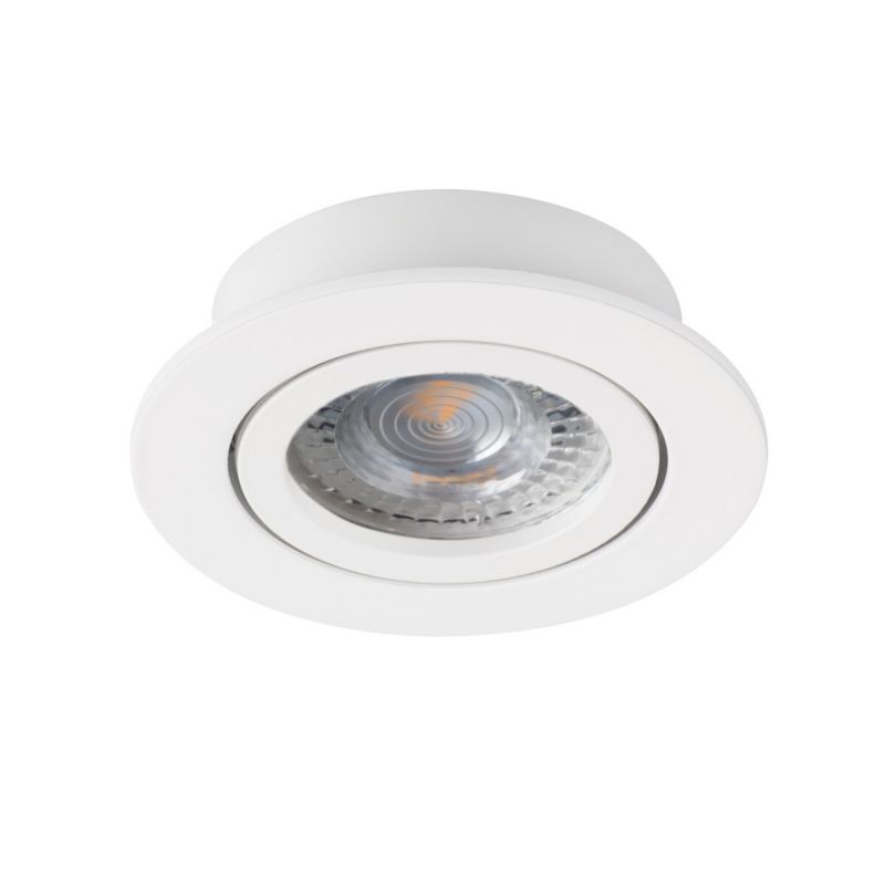 LightLogic LL COSS DTO-W 30546 rund loftspot med justerbar ring, hvid, 1 stk.