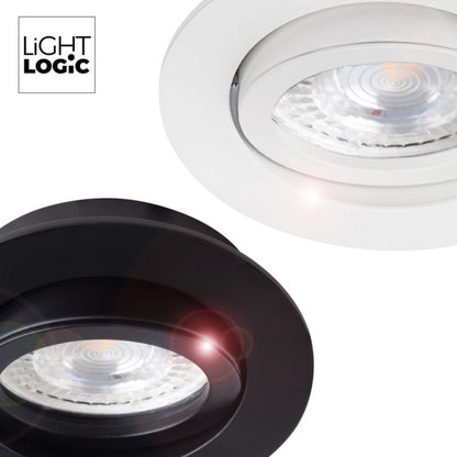 LightLogic LL COSS DTO-W 30546 rund loftspot med justerbar ring, hvid, 1 stk.