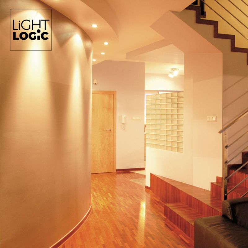 LightLogic LL COSS DTO-W 30546 rund loftspot med justerbar ring, hvid, 1 stk.