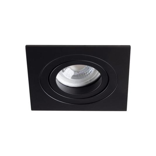 LightLogic LL EGER DTL-B 30564 indbygningsspot ring, kvadratisk, mat-sort, 1 stk.
