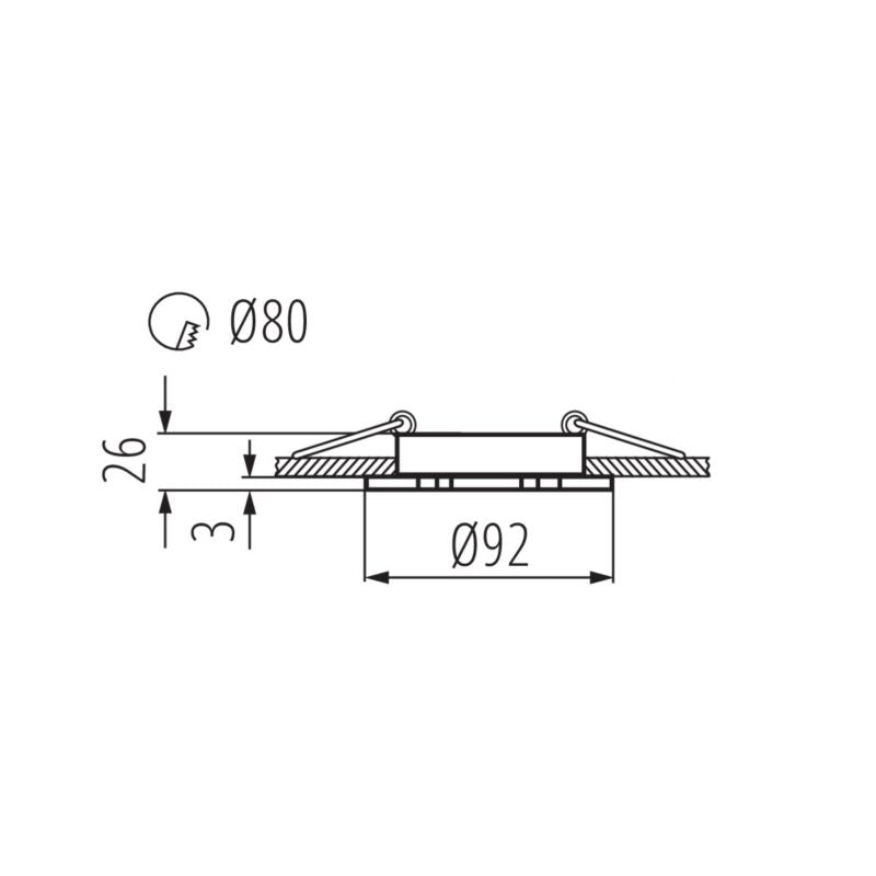 LightLogic LL EGER DTO-B 30566 rund sort indbygningsspot med justering, 1 stk.