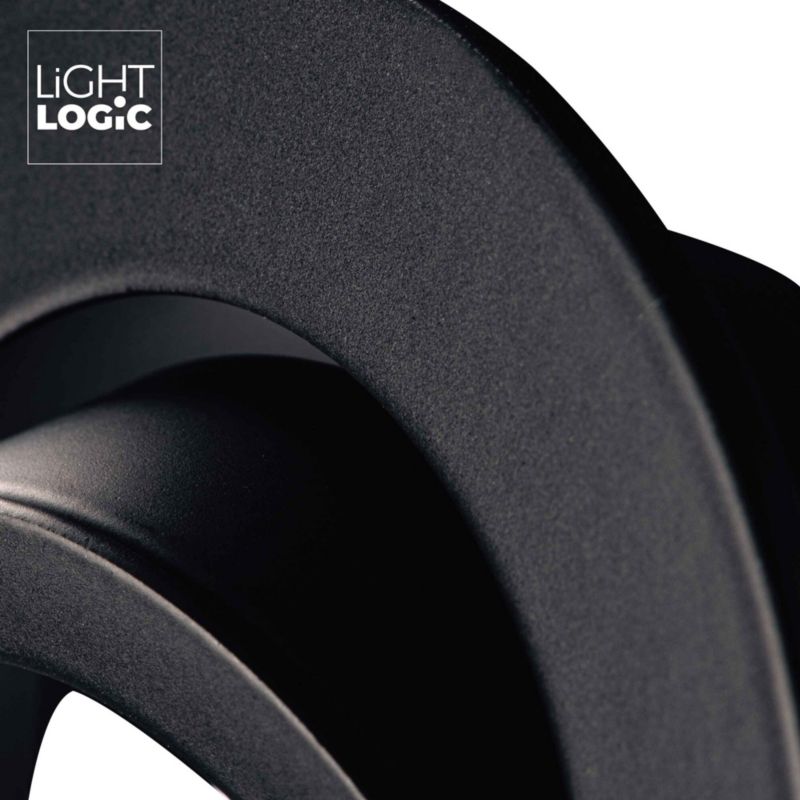 LightLogic LL EGER DTO-B 30566 rund sort indbygningsspot med justering, 1 stk.