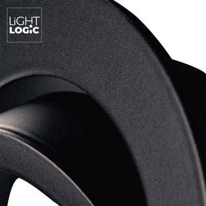 LightLogic LL EGER DTO-B 30566 rund sort indbygningsspot med justering, 1 stk.