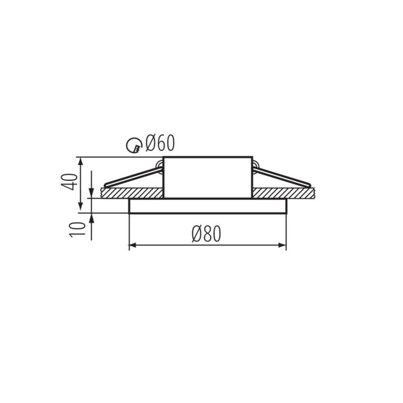 LightLogic LL HONIS IP44 DSO-W indbygningsspot-ring, rund, 1 stk.