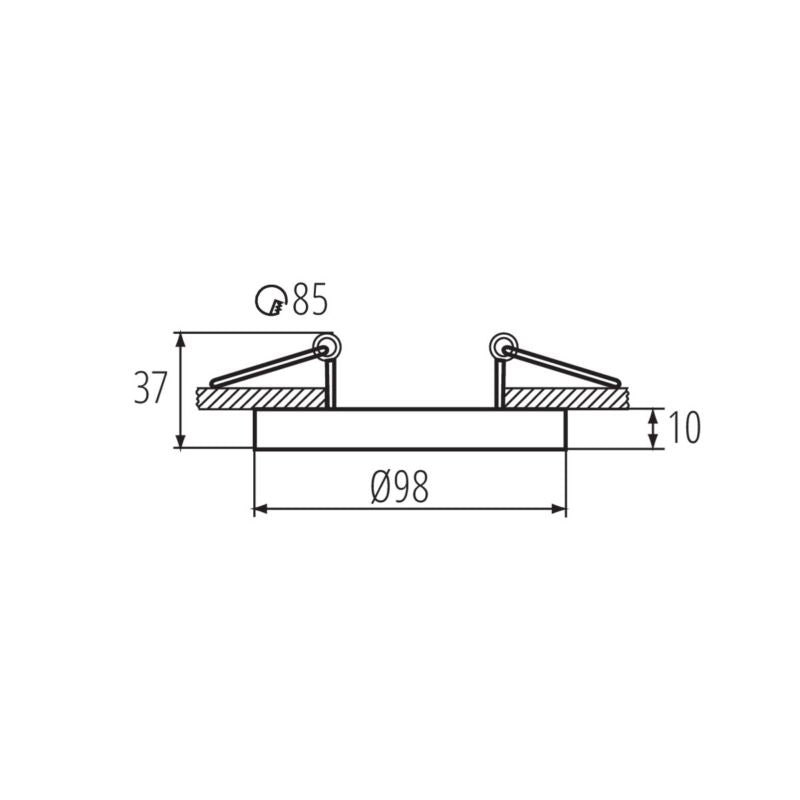 LightLogic MINI BORD SLIM DTO-W 31255 indbygningsspot med hvid ring, 1 stk.