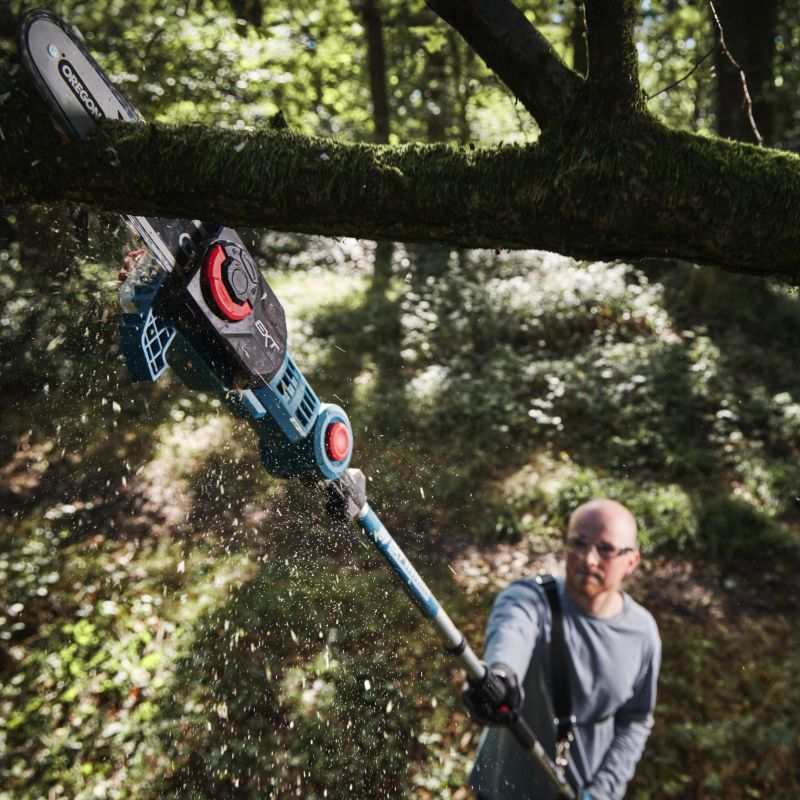 Erbauer 18 V akku-kædesav med forlængerstang 20 cm