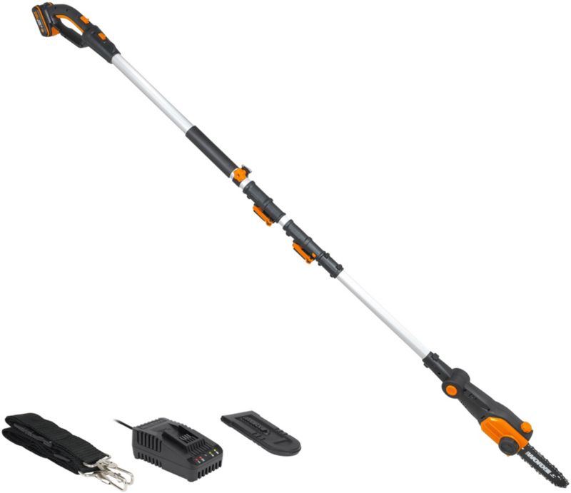 Worx WG349E 20 V akku-kædesav med teleskoparm