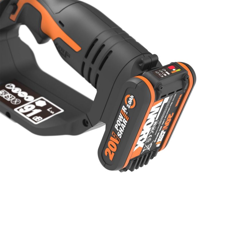 Mini-kædesav Worx WG324E 20 V