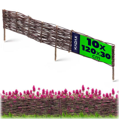 Pilehegn Bedafgrænsning 120x30 cm Brun 10 Stk.