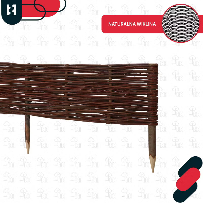Pilehegn Havekant 100x20 cm Brun 5 stk.