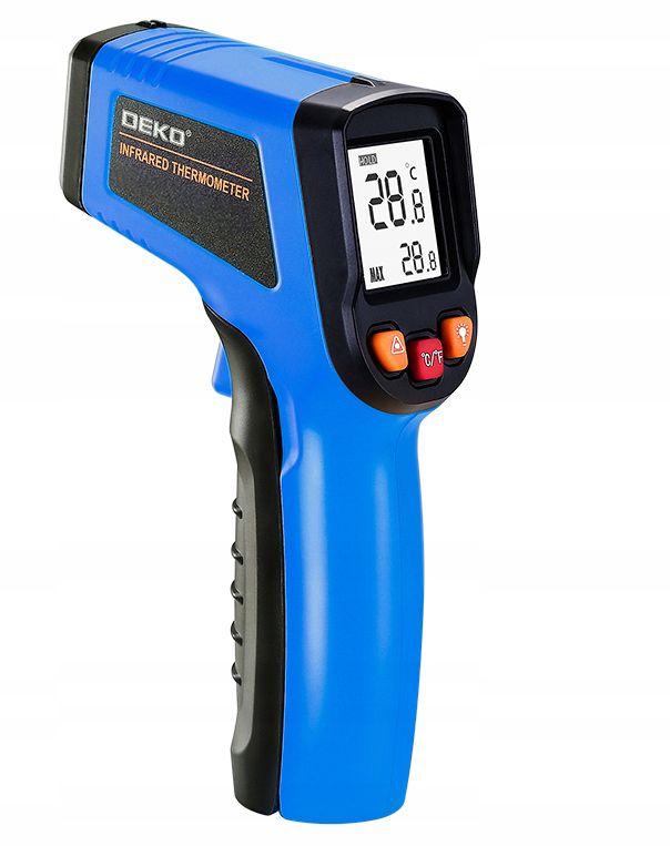 DEKO pirometer lasertermometer uden berøring 50-600 grader C, 1 stk.