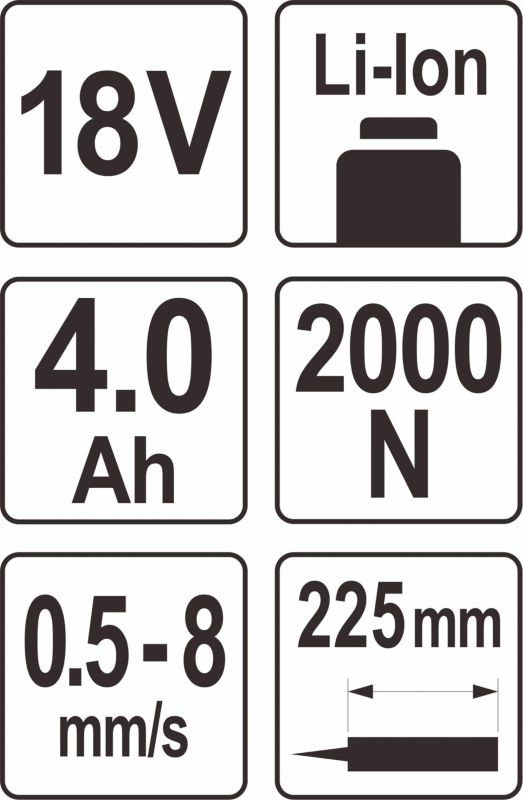 Yato patronpistol med 4,0 Ah Li-Ion 18 V batteri